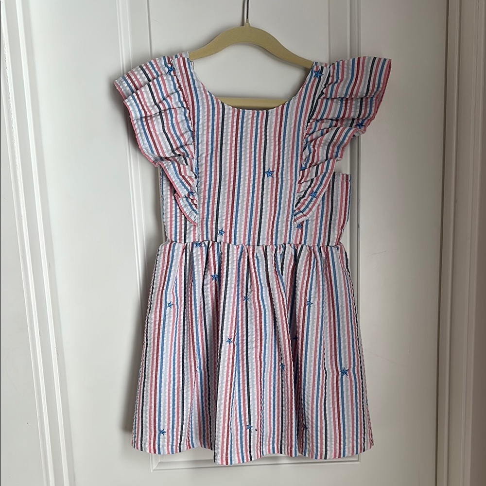 Girls Cat & Jack Striped Ruffle Sleeve Dress